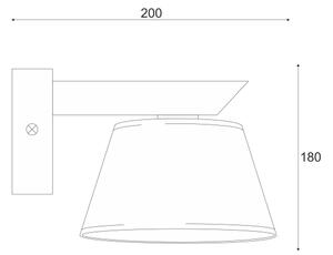 Lampada da parete ANTONIO 1xE14/40W/230V rovere