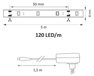 Striscia LED 5m LED/36W/12V 4000K