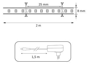 Striscia LED LED/18W/12V 2m 4000K