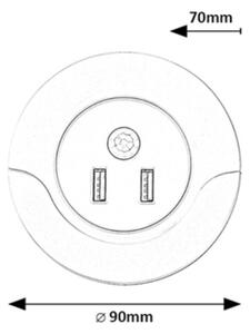 Rabalux 76012 - LED Luce notturna con sensore DEMBO LED/13,9W/230V