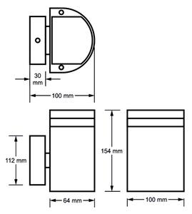Applique da esterno KORTEK 1xGU10/30W/230V IP54 nero