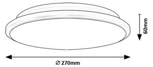 Rabalux 71127 - Lampada LED da soffitto ENGON 18W 230V 4000K argento 27 cm