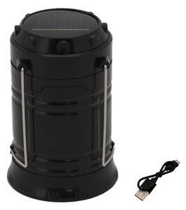 LED Lampada solare portatile LED/1200mAh nera
