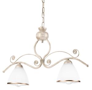 Lampadario a sospensione con catena RETRO 2xE27/60W/230V oro/patina
