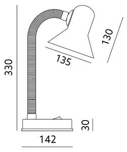 Lampada da tavolo SMIESZEK 1xE27/40W/230V nero