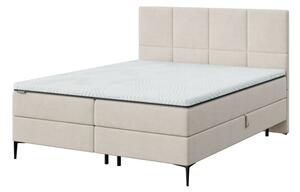 Letto boxspring beige con spazio contenitivo 160x200 cm Bufo – MESONICA