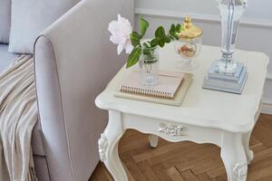 Tavolini da salotto in legno quadrato color avorio-Arrediorg
