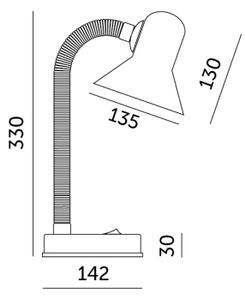 Lampada da tavolo SMIESZEK 1xE27/40W/230V bianco
