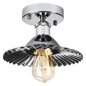 Plafoniera da soffitto TRISH 1xE27/15W/230V cromato lucido/nero fumé