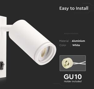 Faretto da parete con interruttore 1xGU10/35W/230V bianco