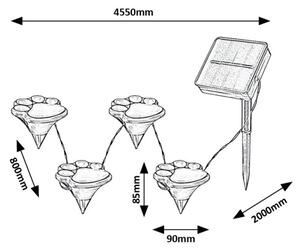 Rabalux 77001 - Lampada solare LED WIGRY 4xLED/0,06W/1,2V IP44