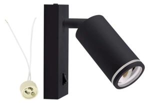 Faretto da parete con interruttore 1xGU10/35W/230V nero