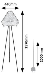 Rabalux 74000 - Lampada con piedistallo LOMIRO 1xE27/40W/230V