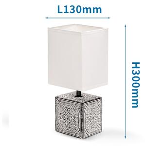 Aigostar - Lampada da tavolo 1xE14/40W/230V grigio/bianco