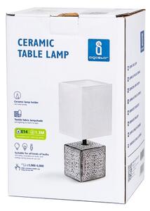 Aigostar - Lampada da tavolo 1xE14/40W/230V grigio/bianco