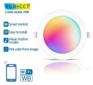 Aigostar - LED RGBW Lampada da incasso dimmerabile LED/9W/230V 2700-6500K Wi-Fi
