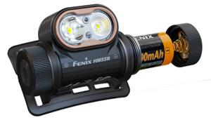 Fenix HM55RABL - Lampada frontale ricaricabile LED dimmerabile LED/USB 1600mAh IP68 1200lm 141,2 h nera