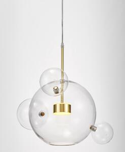 Lampadario moderno LED con sfere vetro oro NERONI