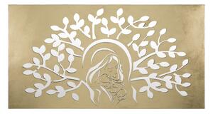 Pannello Maternity Oro 120x2x64 cm in Ferro MDF e Specchio Oro