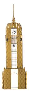 Orologio da Muro Empire Building 23,5x6,5x78 cm in Ferro Oro