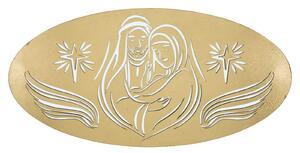 Pannello Nativity Oro 120x2x60 cm in Ferro MDF e Specchio Oro
