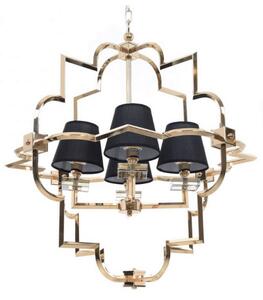 Lampadario moderno nero oro cristallo BALTIMORE W4