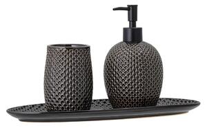 Set di accessori da bagno grigio in gres Hrin - Bloomingville