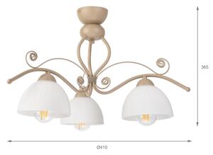 Brilagi - Lampadario a plafone ANTICO MODERN 3xE27/60W/230V beige