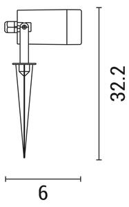 Lampada da esterno 1xGU10/5W/230V IP65 nero