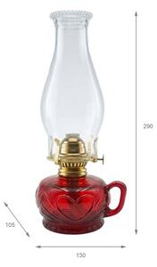 Brilagi - Lampada a petrolio MERLIN rossa