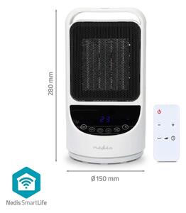 Nedis HTFA22WTW - Ventilatore con elemento riscaldante 1000/1500W/230V Wi-Fi Tuya + +TC