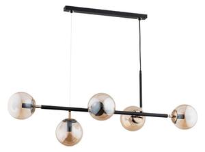 Lampadario su filo DANSA 5xE14/10W/230V ottone/nero