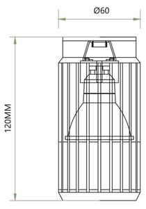 Faretto VERTICAL 1xGU10/8W/230V nero