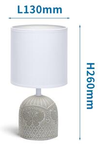 Aigostar - Lampada da tavolo 1xE14/40W/230V grigio/bianco