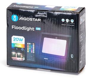 Aigostar - LED RGBW Proiettore LED/20W/230V IP65 + telecomando