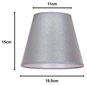 Duolla - Paralume per lampada da tavolo SOFIA XS E14 diametro 18,5 cm argento