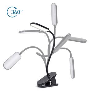 Aigostar - Lampada da tavolo LED dimmerabile con clip LED/2,5W/5V nero