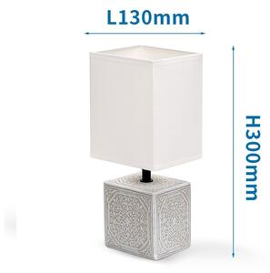 Aigostar - Lampada da tavolo 1xE14/40W/230V grigio/bianco
