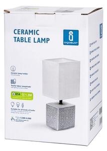 Aigostar - Lampada da tavolo 1xE14/40W/230V grigio/bianco