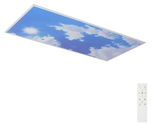 Brilagi - plafoniera LED dimmerabile SLIMFRAME SKY LED/80W/230V 120x60 cm argento/blu + telecomando