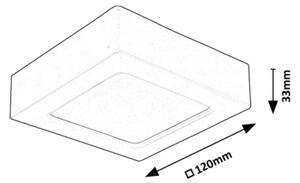 Rabalux 71195 - Plafoniera LED SHAUN LED/7W/230V 12x12 cm bianco
