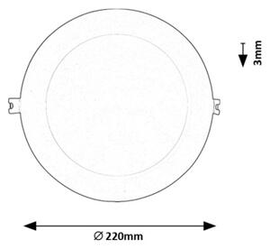 Rabalux 71235 - Lampada LED da incasso SHAUN LED/18W/230V diametro 22 cm bianco
