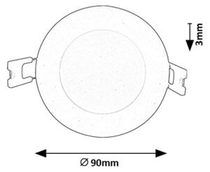 Rabalux 71232 - Lampada LED da incasso SHAUN LED/3W/230V diametro 9 cm bianco