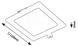 Rabalux 71229 - Lampada LED da incasso SHAUN LED/6W/230V 12x12 cm nero