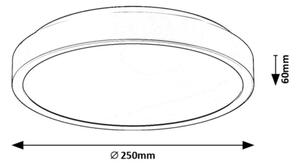 Rabalux 71252 - Plafoniera LED da bagno SAMIRA LED/18W/230V IP44 nero