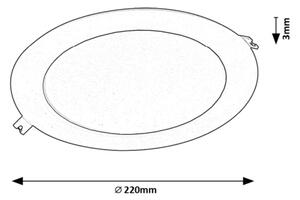 Rabalux 71243 - Lampada LED da incasso SHAUN LED/18W/230V diametro 22 cm nero