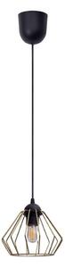 Lampadario a sospensione con filo CEED GOLD 1xE27/60W/230V diametro 17,5 cm nero/oro