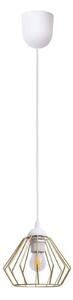 Lampadario a sospensione con filo CEED GOLD 1xE27/60W/230V diametro 17,5 cm bianco/oro
