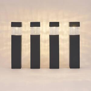 Lindby Fanney picchetto LED solare, set 4x