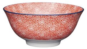 Ciotola in ceramica rossa , ø 16 cm Floral - Kitchen Craft